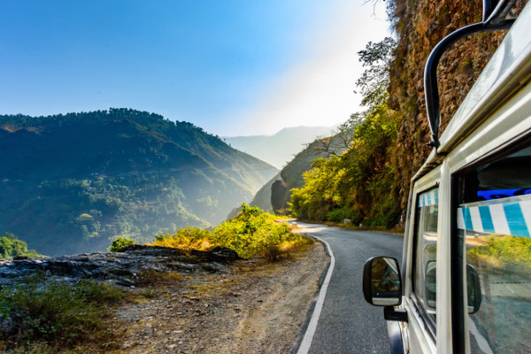 Bus journey into the Himalayas