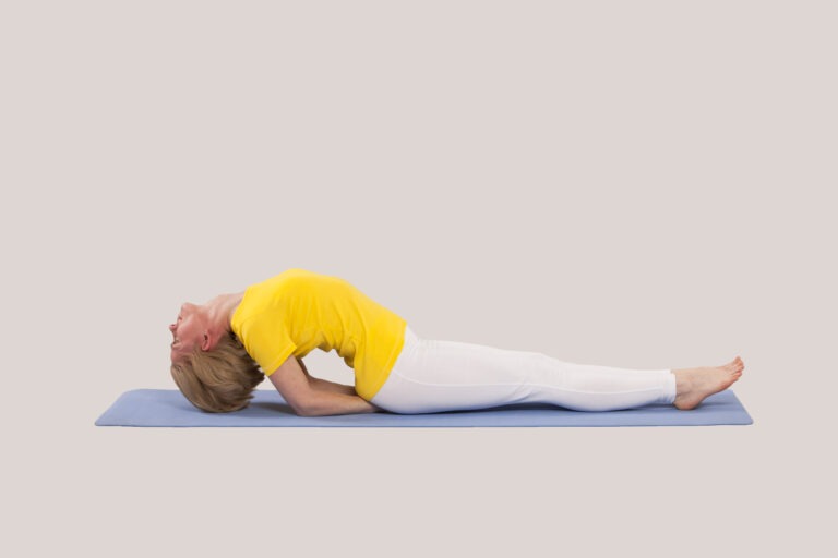 Step 3 of Fish Pose