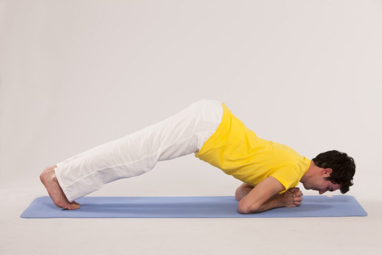 Step 3 of the Dolphin pose