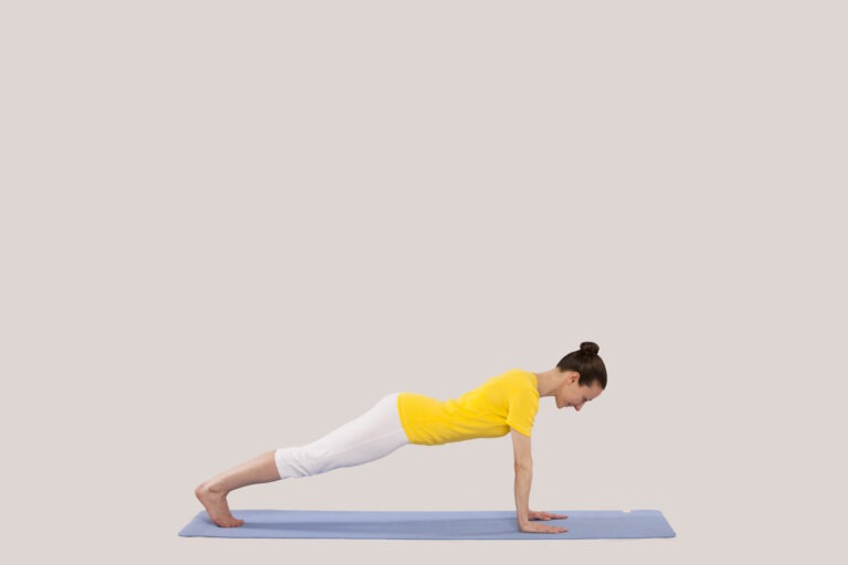 Surya Namaskar, both legs back