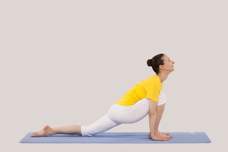 Surya Namaskar, left leg backward