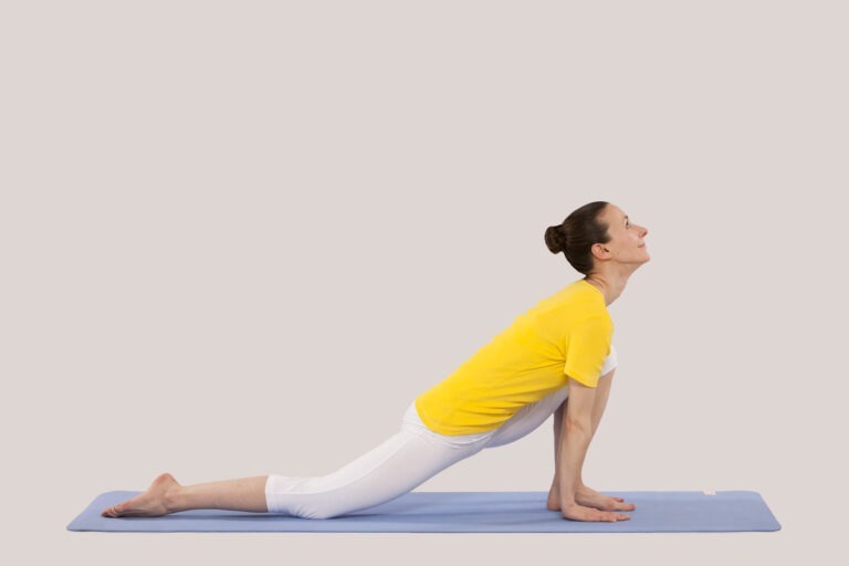 Surya Namaskar, right leg back