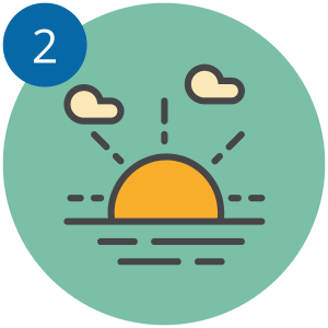 Meditate at sunrise or sunset